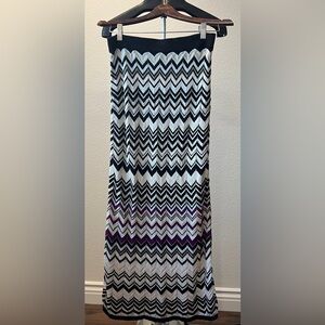 White House Black Market Zigzag Maxi Skirt